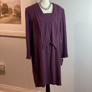 DW3 David Warren Women's Dress Size 16 Burgundy